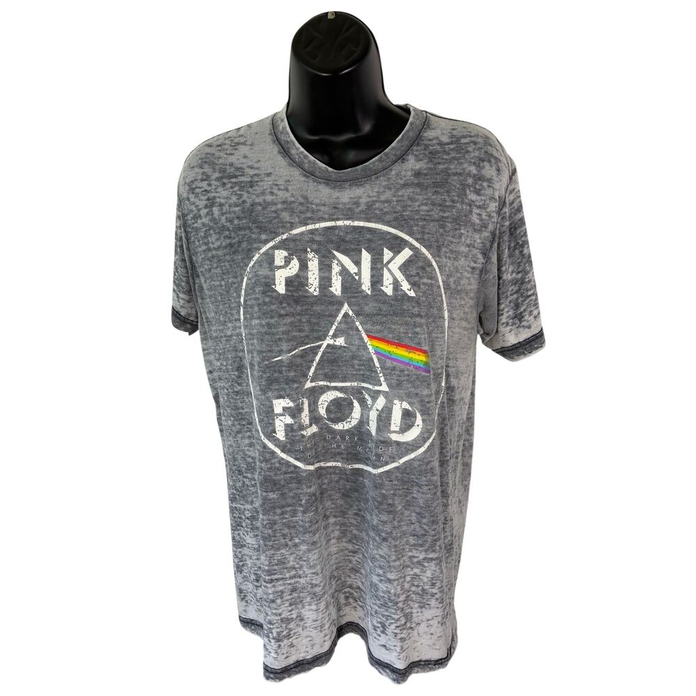 Pink Floyd Dark Side of the Moon Tour T Shirt Gray Burnout M